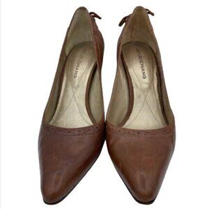 Arturo Chiang Brown Leather Heels Size 6.5